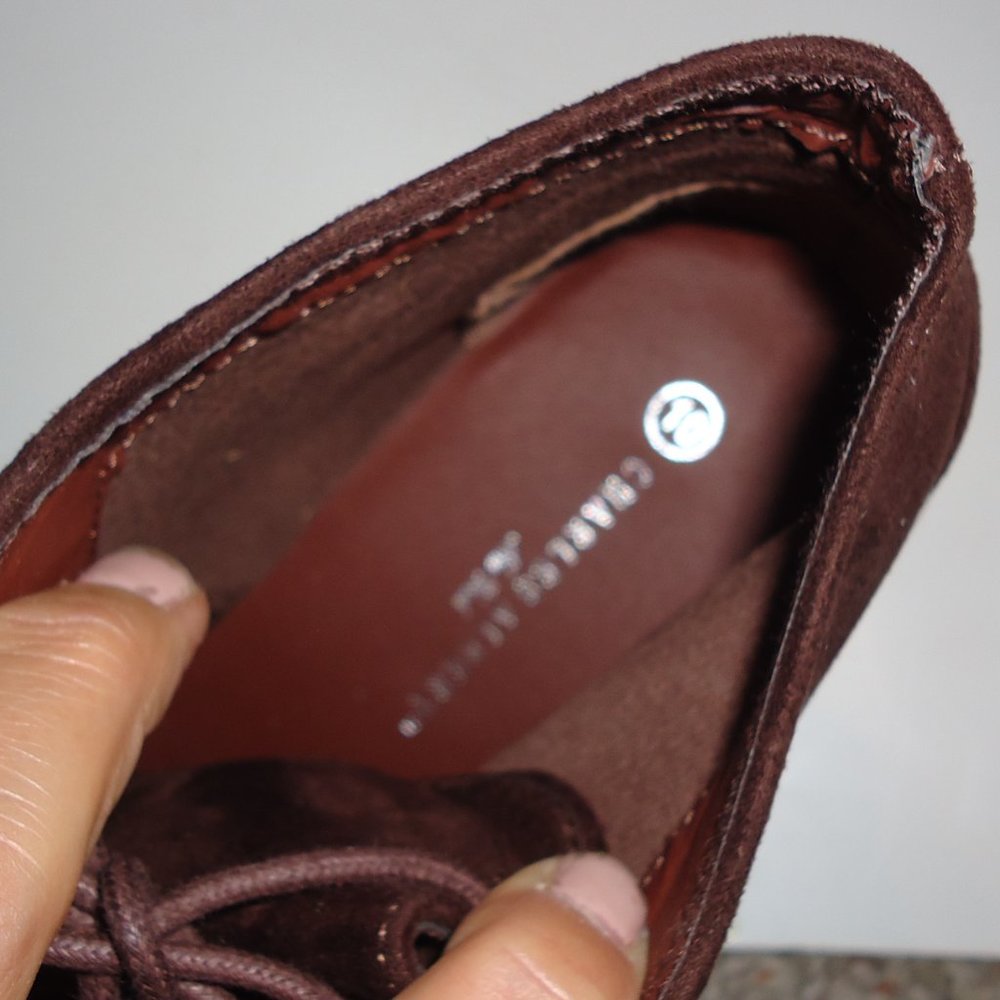 Dark Brown Vegan  Suede Lace Up Botties NEW - Picture 7 of 12